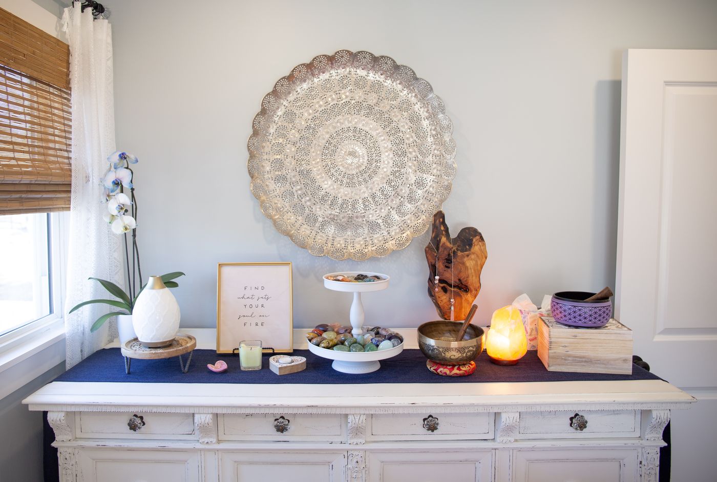 The altar in the Reiki room